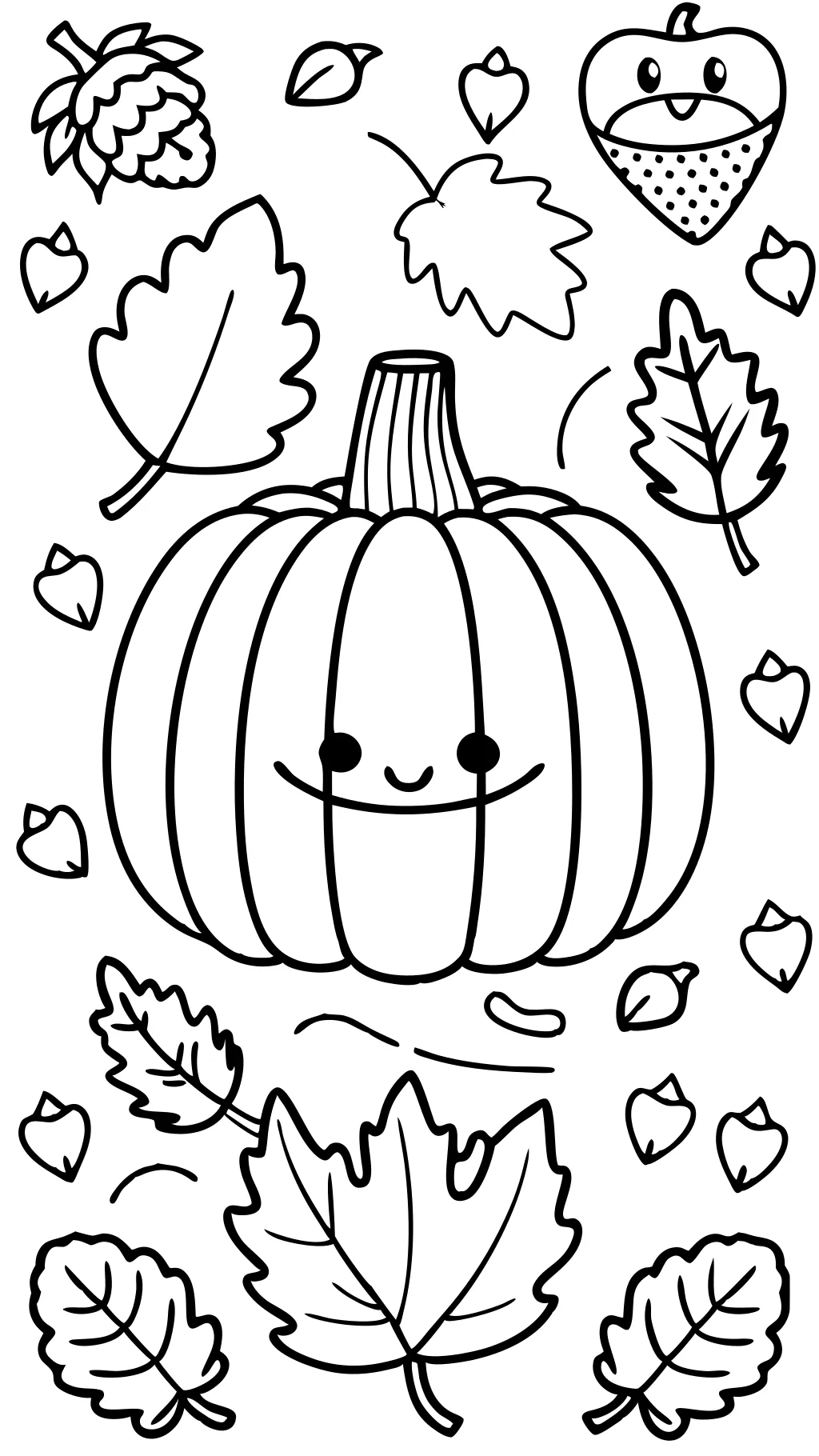 pumpkin fall coloring pages